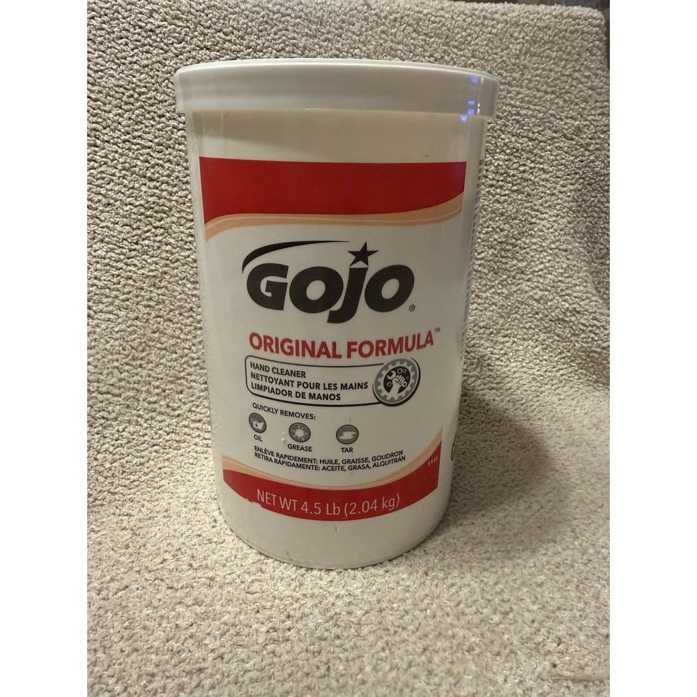GOJO Original Formula Hand Cleaner 4.5 lbs Tub‎ New Cleans Grease Oil Tar